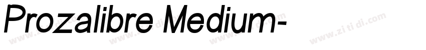 Prozalibre Medium字体转换